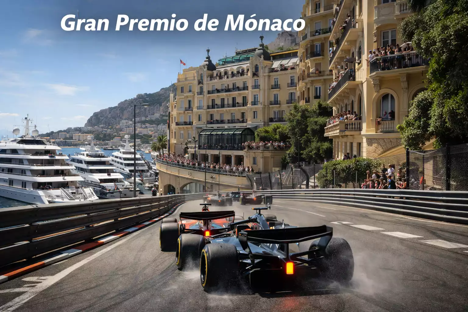 Monoplaza de Fórmula 1 en las calles del circuito de Mónaco