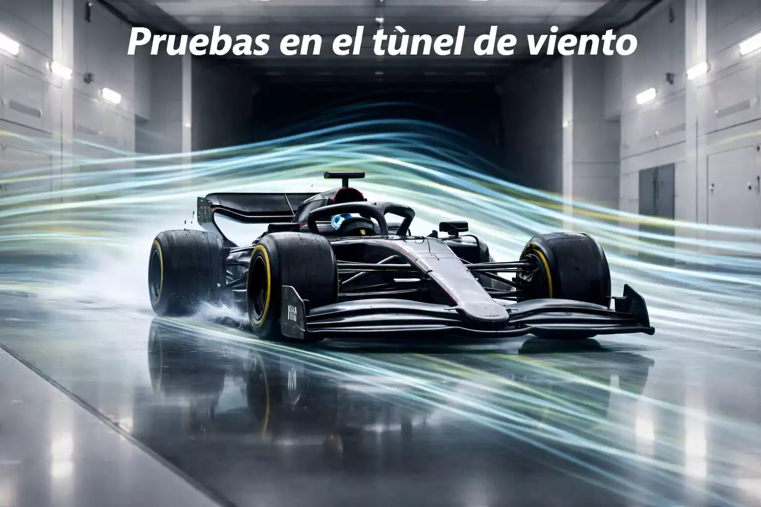 Monoplaza de Fórmula 1 de nueva generación 2026 en un túnel de viento